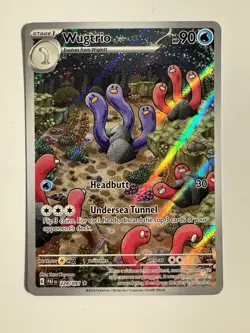 WUGTRIO 2024 Pokemon Paldean Fates ILLUSTRATION RARE POKEMON 224/91 - Image 1