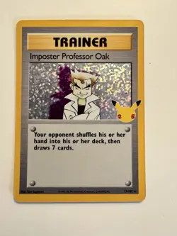 Pokemon - IMPOSTER PROFESSOR OAK 73/102 Celebrations: Classic Collection - Holo - Image 1