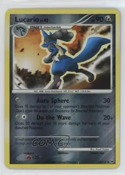 Lucario Reverse Foil Pokemon Platinum #53 2009 - Image 1