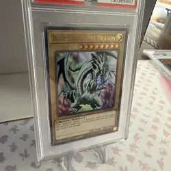 Yugioh PSA 7 NM Blue-Eyes White Dragon LDS2-EN001 1st Ed. Ultra Rare - Image 2