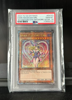 PSA 10 Dark Magician Girl RA03-EN123 QCR 1st Edition "5th Art" Yugioh - Image 1