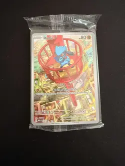 Pokemon TCG Mega Evolutions Riolu 010 Full Art Holo Black Star Promo Card - Image 1