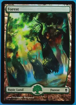 FOIL Forest (248) NM Zendikar MTG Magic the Gathering Land English Card - Image 1