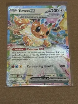 Pokemon TCG Prismatic Evolutions Eevee EX Double Rare Holo Card 075/131 - Image 1