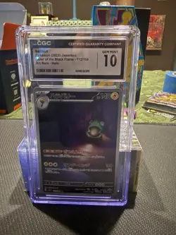 Pokemon Card Bellibolt 112/108 AR SV3 Ruler of the Black Flame CGC 10 Gem Mint - Image 1