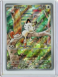 Pokemon Card Meowth 106/094 Phantasmal Flames Illustration Rare Near Mint - Image 1