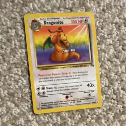 Pokemon Dragonite Rare 100 HP Fossil 19/62 Unlimited Regular Card - Image 1