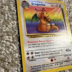 Pokemon Dragonite Rare 100 HP Fossil 19/62 Unlimited Regular Card - Image 2