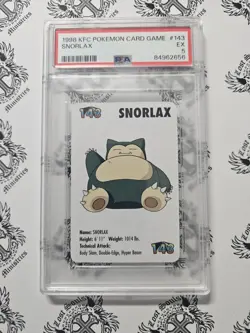 1998 KFC POKEMON CARD GAME #143 SNORLAX PSA 5 Immaculate - Very Rare🔥🔥 - Image 1