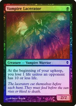 Vampire Lacerator FOIL Zendikar PLD Black Common MAGIC MTG CARD ABUGames - Image 1