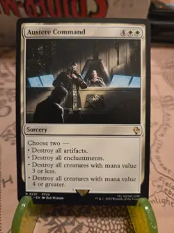 MTG Austere Command Commander: Final Fantasy Regular Rare NM - Image 1