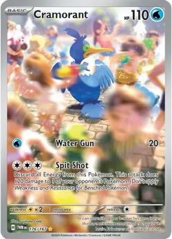 Pokemon TCG Cramorant Twilight Masquerade Card 176/167 Sir NM/Mint Condition - Image 1
