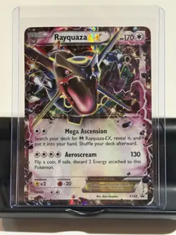 Pokemon TCG Rayquaza EX XY69 Shiny Black Star Promo Holo Rare - Poor Condition! - Image 1