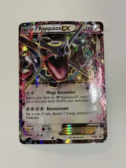 Pokemon TCG Rayquaza EX XY69 Shiny Black Star Promo Holo Rare - Poor Condition! - Image 3