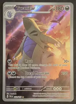 Pokemon TYRANITAR #222/193 Paldea Evolved—Illustration Rare Foil - Image 1