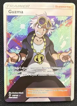 Pokemon Guzma Holo Full Art Ultra Rare TCG Card Burning Shadows 143/147 - Image 1