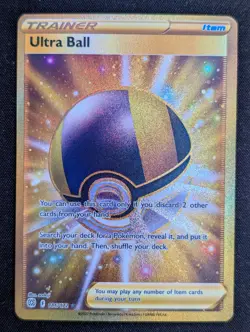 Ultra Ball (Secret) 186/172 SWSH09: Brilliant Stars Pokemon NM Holo - Image 1