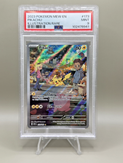 PIKACHU #173 2023 POKEMON MEW EN 151 ILLUSTRATION RARE PSA MINT 9 - Image 1