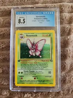 Pokemon TCG Venomoth 1st ed 13/64 Jungle 1999 Holo Rare CGC 8.5 NM-Mint - Image 1