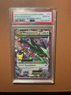 2021 POKEMON CELEBRATIONS CLASSIC COLLECTION #76 M RAYQUAZA EX PSA 10 - Image 1