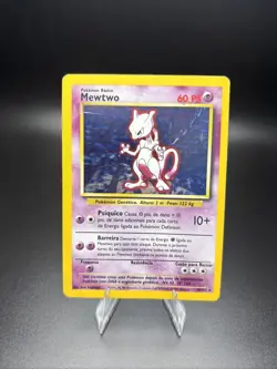 Pokemon TCG Card Mewtwo 10/102 Base Set Holo Portuguese - Image 1