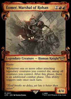 MTG EOMER, MARSHAL OF ROHAN SHOWCASE SCROLL The Lord of the Rings NM - Image 1