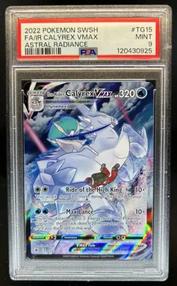 2022 Pokemon SWSH Ice Rider Calyrex VM Trainer Gallery #TG15/TG30 PSA 9 - Image 1