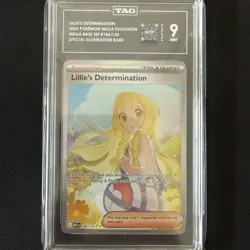 2025 Pokemon Mega Evolution Lillie’s Determination #184/132 SIR - TAG 9 MINT - Image 1