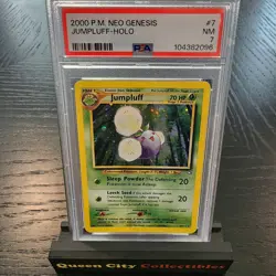JUMPLUFF - HOLO - PSA NM 7 - 2000 Pokemon Neo Genesis #7 - Image 1