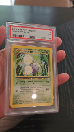 JUMPLUFF - HOLO - PSA NM 7 - 2000 Pokemon Neo Genesis #7 - Image 2