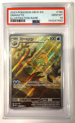 2023 POKEMON MEW EN-151 ILLUSTRATION RARE #180 OMANYTE PSA GEM MT 10 - Image 1