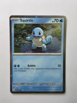 Scarlet and Violet 151 Pokemon Squirtle SVP 048 Holo Rare SVP Black Star Promo - Image 1