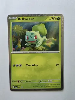 Bulbasaur Pokemon Scarlet & Violet SVP 046 Cosmos Holo Black Star Promo NM - Image 1