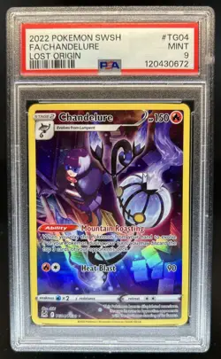 2022 Pokemon SWSH Lost Origin Chandelure Trainer Gallery #TG04/TG30 PSA 9 - Image 1