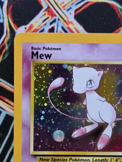 Pokemon TCG Mew 9 WoTC Black Star Promo Holo Swirl - Image 3