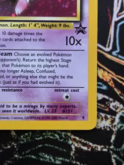 Pokemon TCG Mew 9 WoTC Black Star Promo Holo Swirl - Image 5