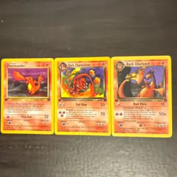 Pokemon Team Rocket 1st Edition Dark Charizard Charmeleon Charmander Lot - Image 2