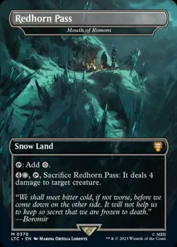 MTG MOUTH OF RONOM (REDHORN PASS) BORDERLESS Lord of the Rings NM - Image 1