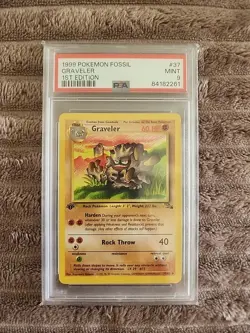 Pokemon TCG Graveler Fossil 1st Edition Uncommon PSA 9 Mint - Image 1