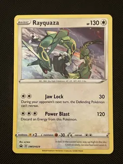 Rayquaza - (Pixel Cosmos Holo) Black Star Promo Holo MCAP SWSH029 NM Pokemon TCG - Image 1