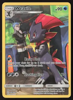 Weavile Secret Rare 238/236 Pokemon Cosmic Eclipse - Image 1