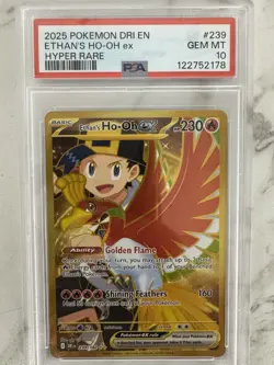 Pokemon Ethan's Ho-Oh EX 239/182 Sv10 Destined Rivals Hyper Rare Holo PSA 10 - Image 1