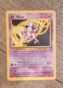 Mr. Mime 27/130 Rare Pokemon 2000 Base Set 2 LP - Image 1