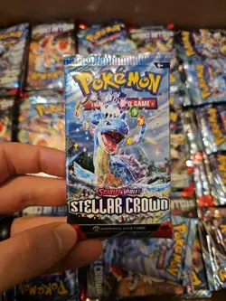 Lot of (100) Pokemon TCG Scarlet & Violet Stellar Crown Booster Packs Sealed - Image 2