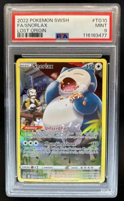 2022 Pokemon SWSH Lost Origin Snorlax Trainer Gallery #TG10/TG30 PSA 9 - Image 1
