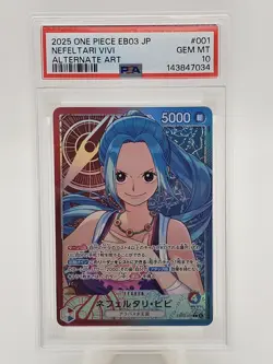 2025 One Piece JP EB03 Nefeltari Vivi Leafer Alternate Art PSA 10 - Image 1