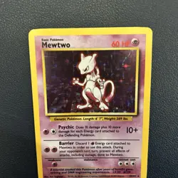 Pokemon Base Set Mewtwo Holo Rare Card 10/102 Unlimited - Image 3