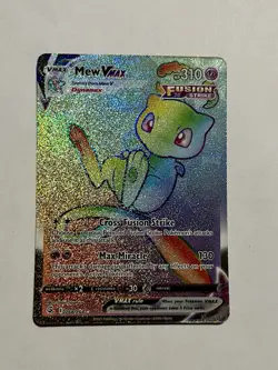 Pokemon Card Mew VMAX Rainbow Secret Rare Holo Fusion Strike 268/264 NM - Image 1