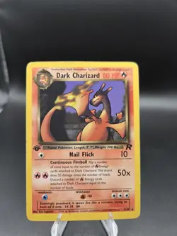 Pokemon Dark Charizard TCG Non-Holo Rare Card 21/82 MP - Image 1