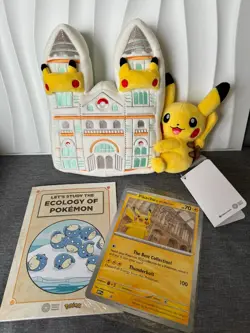 Pokemon Natural History Museum Pikachu at the Museum Promo Card, Plush & Ecology - Image 1